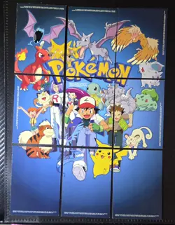 1999 Pokemon TV Animation Series 1 Complete 9 card Puzzle Set (Ex to NM) - Image 1