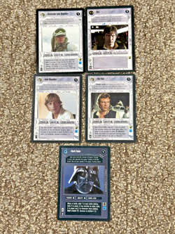 Large Lot Star Wars CCG 1995 Premiere Cards Darth Vader Boba Luke - Black Border - Image 1
