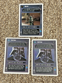 Large Lot Star Wars CCG 1995 Premiere Cards Darth Vader Boba Luke - Black Border - Image 3