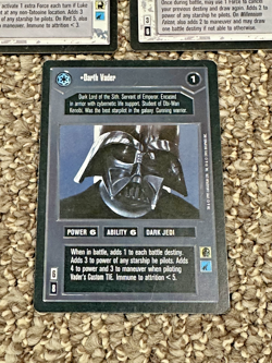 Large Lot Star Wars CCG 1995 Premiere Cards Darth Vader Boba Luke - Black Border - Image 5
