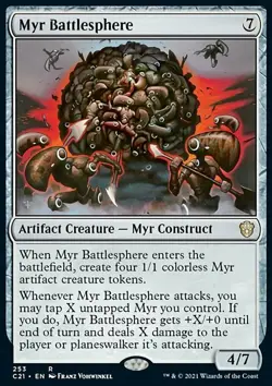 MTG Magic the Gathering Myr Battlesphere (253/445) Commander 2021 NM - Image 1