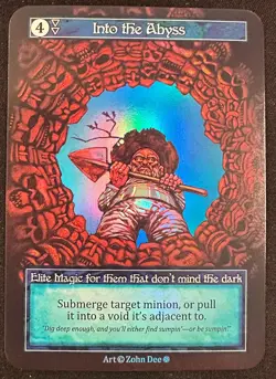 INTO THE ABYSS SORCERY CONTESTED REALM GOTHIC ELITE FOIL MAGIC SP! - Image 1