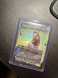 Aerith, Last Ancient Borderless Final Fantasy Magic Chocobo Track Foil NM MTG - Image 1