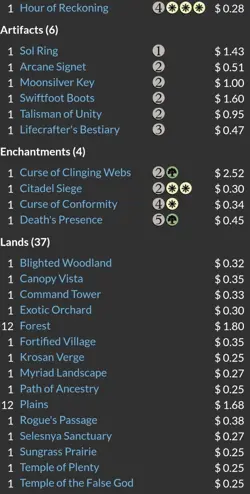 MTG Coven Counters Innistrad Midnight Hunt Commander Deck Sleeved And Never Used - Image 4