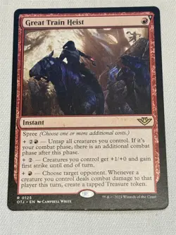 mtg Great Train Heist, Outlaws of Thunder Junction, unplayed - Image 1