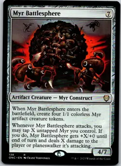 Magic the Gathering Myr Battlesphere Phyrexia All Will Be One Commander MTG - Image 1