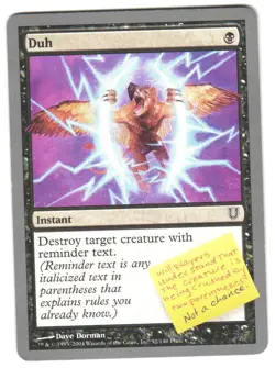 Magic_the_gathering Unhinged Duh #52 2004,MTG,LP Common - Image 1