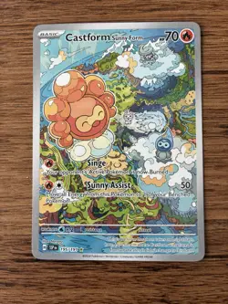 Castform 195/191 IR Illustration rare Pokemon Surging Sparks SV8 NM / Mint - Image 1