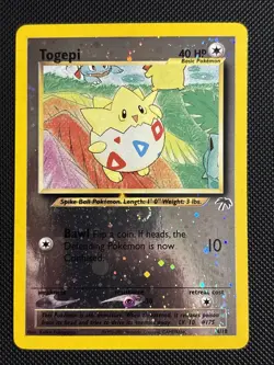 2001 Pokemon Southern Islands WotC Promo 4/18 Togepi Holo SWIRL - Image 1