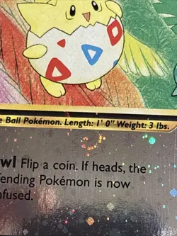 2001 Pokemon Southern Islands WotC Promo 4/18 Togepi Holo SWIRL - Image 2