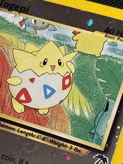 2001 Pokemon Southern Islands WotC Promo 4/18 Togepi Holo SWIRL - Image 3