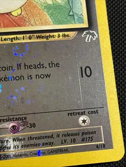 2001 Pokemon Southern Islands WotC Promo 4/18 Togepi Holo SWIRL - Image 4
