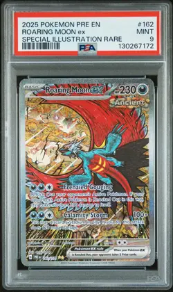 2025 POKEMON PRE EN-PRISMATIC EVOLUTIONS #162 ROARING MOON EX PSA 9 - Image 1