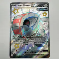 Pokemon Paldean Fates Black Star Promo Shiny Ultra Rare Iron Treads EX SVP073 NM - Image 1