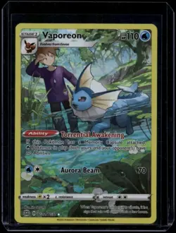 Pokemon TCG Vaporeon TG02/TG30 Brilliant Stars Trainer Gallery NM - Image 1