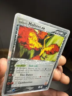 Pokemon TCG Rocket's Moltres ex 100/109 EX Team Rocket Returns Set Ultra Rare LP - Image 3