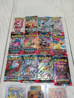 Pokemon Booster Pack Mix Lot! Prismatic Evolutions, 151 (12 Packs Sealed ) - Image 1