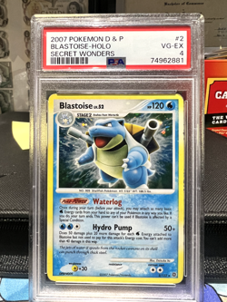 Pokemon 2007 Diamond and Pearl Secret Wonders Blastoise holo #2/132 PSA 4 - Image 1