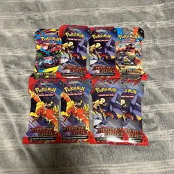 Lot Of 8 Pokemon Scarlet & Violet - Destined Rivals & ME01 Booster Sleeved Packs - Image 1
