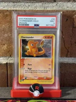 Pokemon 2003 Charmander #98 Holo Dragon PSA 9 - Image 1