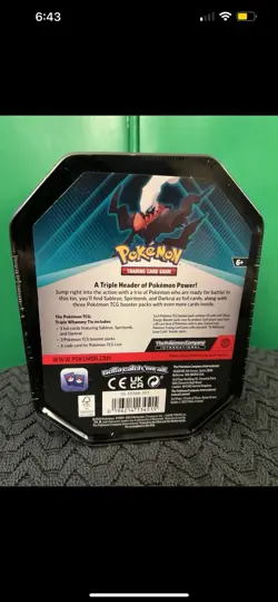 Pokemon TCG: Triple Whammy Darkrai Collector's Tin - Sealed - Brand New - Image 2