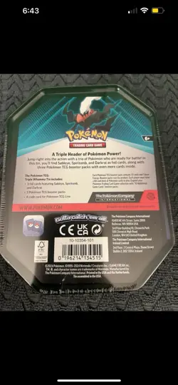 Pokemon TCG: Triple Whammy Darkrai Collector's Tin - Sealed - Brand New - Image 3