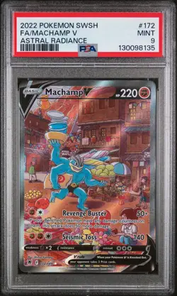 2022 Pokemon Sword & Shield Astral Radiance #172 Fa/Machamp V PSA 9 - Image 1