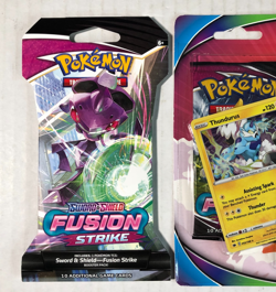 Pokemon Fusion Strike & Vivid Voltage LOT- 2-Pack Blister & 1 Sleeved Booster! - Image 2