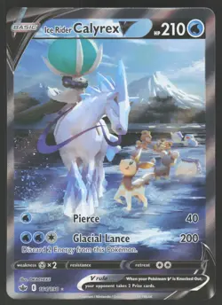 Ice Rider Calyrex V 164/198 Alternate Art Pokemon TCG Chilling Reign NM - Image 1
