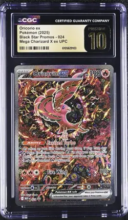 Pokemon Oricorio EX Full Art MEP 024 Mega Charizard EX UPC CGC 10 PRISTINE - Image 1