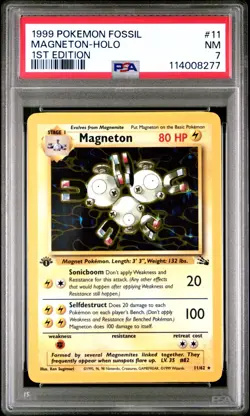 Magneton 1999 Pokemon TCG Fossil Holo 1st Edition PSA 7 NM 🔥 - Image 1