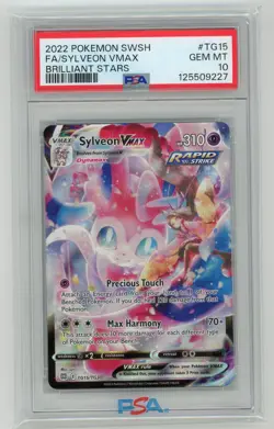 Pokemon TCG - Sylveon VMAX TG15/TG30 - Brilliant Stars - PSA 10 - Image 1
