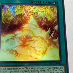 yugioh Fire King Sky Burn SR14-EN025 Fire Kings Structure Deck 1st Edition Rare - Image 2