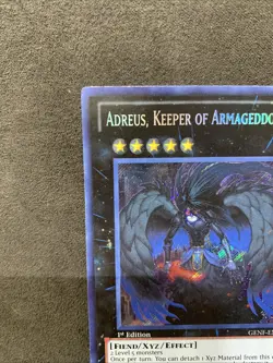 *** ADREUS, KEEPER OF ARMAGEDDON *** SECRET RARE 1ST EDITION GENF-EN086 YUGIOH! - Image 2