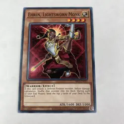 Yugioh Ehren, Lightsworn Monk Sdli-en011 Realm Of Light Reprint Common - Image 1