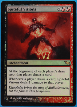 Spiteful Visions FOIL Shadowmoor NM Black Red Rare CARD (500546) ABUGames - Image 1