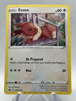Eevee SWSH175 Black Star Promo Holo Pokemon TCG Card - Image 1