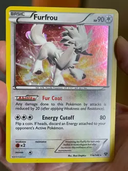 POKEMON FURFROU 114/146 RARE COSMOS HOLOFOIL XY BASE SET NM CARD - Image 1