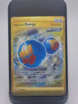 Rapid Strike Energy 182/163 Gold Secret Rare 2021 Pokemon Card Battle Styles NM - Image 1