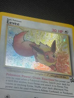 2000 POKEMON TCG CARD EEVEE #11 BLACK STAR PROMO POKEMON LEAGUE HOLO - Image 4