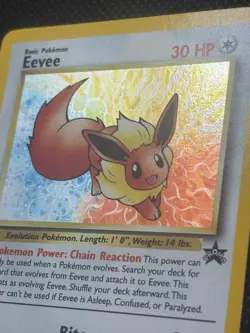 2000 POKEMON TCG CARD EEVEE #11 BLACK STAR PROMO POKEMON LEAGUE HOLO - Image 5