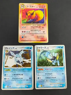 Old Back Flareon Pokemon Card Japanese No.136 Jungle Vaporeon 014/090 lot eb159 - Image 1