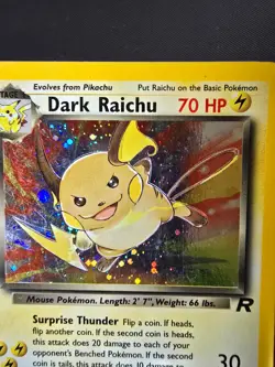 Pokemon WOTC Card - Dark Raichu - Team Rocket Set - Holo Rare - 83/82 - LP - Image 5