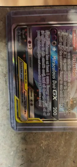 Pokemon TCG Mewtwo & Mew GX SM191 Holo Card Collectible Near Mint w/ Tin - Image 3