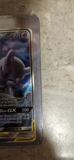 Pokemon TCG Mewtwo & Mew GX SM191 Holo Card Collectible Near Mint w/ Tin - Image 4