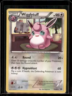 Wigglytuff 79/99 Next Destinies Rare Non Holo Pokemon Card - Heavy Played - Image 1