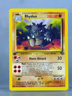 RHYDON 45/64 POKEMON CARD 1999 1ST EDITION JUNGLE SET UNPLAYED NICE - Image 1