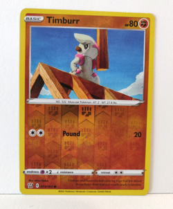 Timburr 073/163 Battle Styles Reverse Holo, NM Pokemon Trading Card - Image 1