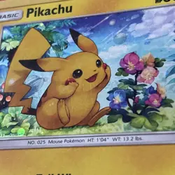 Pokemon Pikachu TCG SM86 Cosmo Holo Black Star Promo Card - Image 3