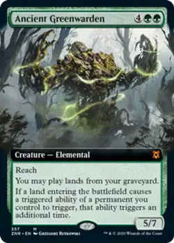1x Ancient Greenwarden - Extended Art Near Mint MTG Magic - Kid Icarus - - Image 1